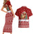 Syria Christmas Couples Matching Short Sleeve Bodycon Dress and Hawaiian Shirt with Golden Eagle Emblem Christmas Camel Scene - Wonder Print Shop