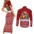 Syria Christmas Couples Matching Short Sleeve Bodycon Dress and Long Sleeve Button Shirt with Golden Eagle Emblem Christmas Camel Scene - Wonder Print Shop