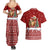 Syria Christmas Couples Matching Summer Maxi Dress and Hawaiian Shirt with Golden Eagle Emblem Christmas Camel Scene - Wonder Print Shop