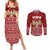Syria Christmas Couples Matching Summer Maxi Dress and Long Sleeve Button Shirt with Golden Eagle Emblem Christmas Camel Scene - Wonder Print Shop