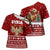Syria Christmas Cross Shoulder Shirt with Golden Eagle Emblem Christmas Camel Scene - Wonder Print Shop