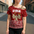 Syria Christmas Cross Shoulder Shirt with Golden Eagle Emblem Christmas Camel Scene - Wonder Print Shop