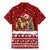 Syria Christmas Family Matching Mermaid Dress and Hawaiian Shirt with Golden Eagle Emblem Christmas Camel Scene - Wonder Print Shop