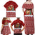 Syria Christmas Family Matching Off Shoulder Maxi Dress and Hawaiian Shirt with Golden Eagle Emblem Christmas Camel Scene - Wonder Print Shop