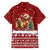 Syria Christmas Family Matching Off Shoulder Maxi Dress and Hawaiian Shirt with Golden Eagle Emblem Christmas Camel Scene - Wonder Print Shop