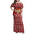 Syria Christmas Family Matching Off Shoulder Maxi Dress and Hawaiian Shirt with Golden Eagle Emblem Christmas Camel Scene - Wonder Print Shop
