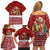 Syria Christmas Family Matching Off Shoulder Short Dress and Hawaiian Shirt with Golden Eagle Emblem Christmas Camel Scene - Wonder Print Shop