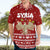 Syria Christmas Hawaiian Shirt with Golden Eagle Emblem Christmas Camel Scene - Wonder Print Shop