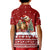 Syria Christmas Kid Polo Shirt with Golden Eagle Emblem Christmas Camel Scene - Wonder Print Shop