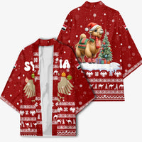Syria Christmas Kimono with Golden Eagle Emblem Christmas Camel Scene - Wonder Print Shop