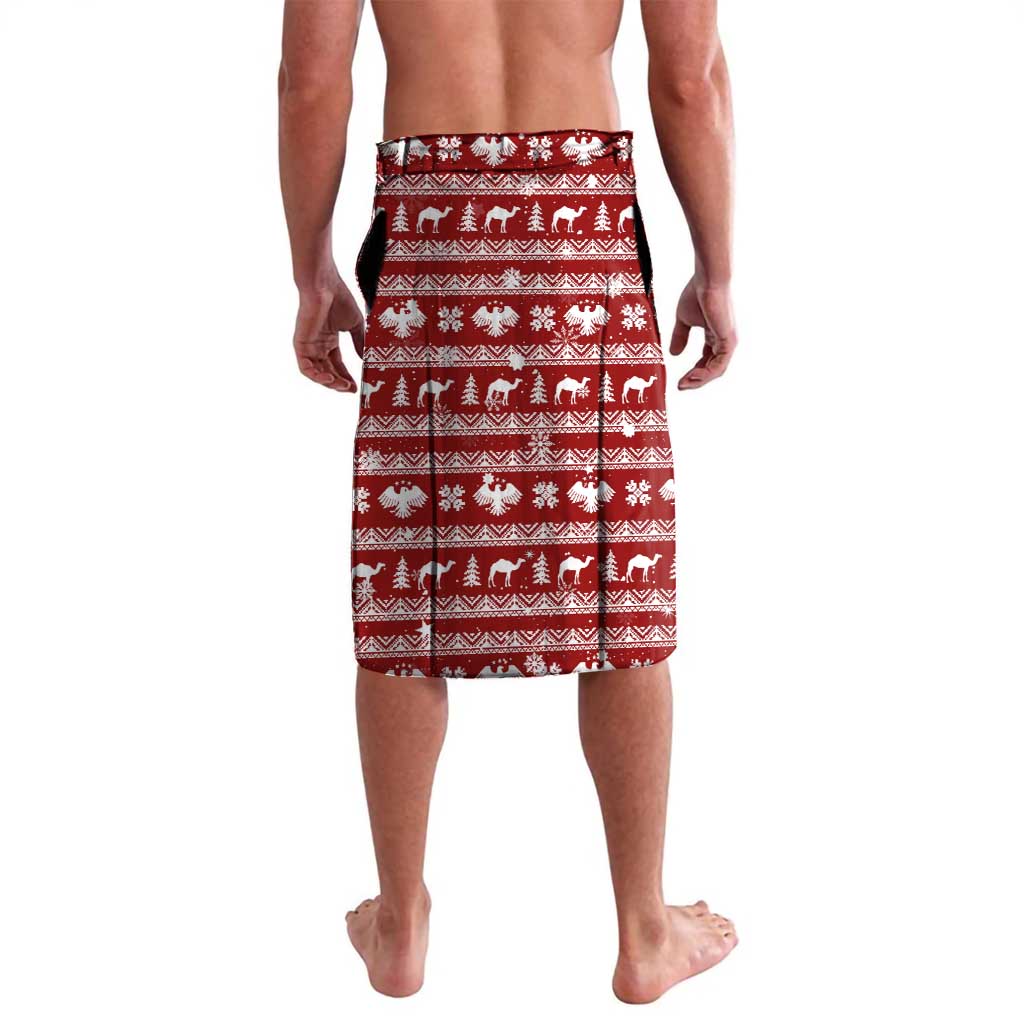 Syria Christmas Lavalava with Golden Eagle Emblem Christmas Camel Scene - Wonder Print Shop