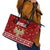 Syria Christmas Leather Tote Bag with Golden Eagle Emblem Christmas Camel Scene - Wonder Print Shop