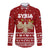 Syria Christmas Long Sleeve Button Shirt with Golden Eagle Emblem Christmas Camel Scene - Wonder Print Shop