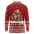 Syria Christmas Long Sleeve Polo Shirt with Golden Eagle Emblem Christmas Camel Scene - Wonder Print Shop