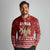 Syria Christmas Long Sleeve Polo Shirt with Golden Eagle Emblem Christmas Camel Scene - Wonder Print Shop
