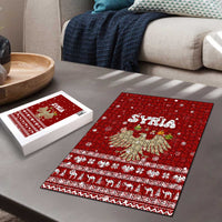 Syria Christmas Puzzle with Golden Eagle Emblem Christmas Camel Scene - Wonder Print Shop