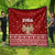Syria Christmas Quilt with Golden Eagle Emblem Christmas Camel Scene - Wonder Print Shop
