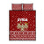 Syria Christmas Quilt Bed Set with Golden Eagle Emblem Christmas Camel Scene - Wonder Print Shop
