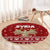 Syria Christmas Round Carpet with Golden Eagle Emblem Christmas Camel Scene - Wonder Print Shop