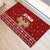 Syria Christmas Rubber Doormat with Golden Eagle Emblem Christmas Camel Scene - Wonder Print Shop