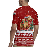 Syria Christmas Rugby Jersey with Golden Eagle Emblem Christmas Camel Scene - Wonder Print Shop