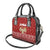 Syria Christmas Shoulder Handbag with Golden Eagle Emblem Christmas Camel Scene - Wonder Print Shop