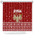 Syria Christmas Shower Curtain with Golden Eagle Emblem Christmas Camel Scene - Wonder Print Shop