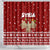 Syria Christmas Shower Curtain with Golden Eagle Emblem Christmas Camel Scene - Wonder Print Shop