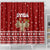 Syria Christmas Shower Curtain with Golden Eagle Emblem Christmas Camel Scene - Wonder Print Shop
