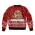 Syria Christmas Sleeve Zip Bomber Jacket with Golden Eagle Emblem Christmas Camel Scene - Wonder Print Shop