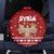 Syria Christmas Spare Tire Cover with Golden Eagle Emblem Christmas Camel Scene - Wonder Print Shop