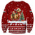 Syria Christmas Sweatshirt with Golden Eagle Emblem Christmas Camel Scene - Wonder Print Shop