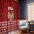 Syria Christmas Window Curtain with Golden Eagle Emblem Christmas Camel Scene - Wonder Print Shop