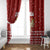 Syria Christmas Window Curtain with Golden Eagle Emblem Christmas Camel Scene - Wonder Print Shop