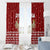 Syria Christmas Window Curtain with Golden Eagle Emblem Christmas Camel Scene - Wonder Print Shop