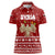 Syria Christmas Women Polo Shirt with Golden Eagle Emblem Christmas Camel Scene - Wonder Print Shop
