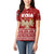 Syria Christmas Women Polo Shirt with Golden Eagle Emblem Christmas Camel Scene - Wonder Print Shop