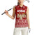 Syria Christmas Women Sleeveless Polo Shirt with Golden Eagle Emblem Christmas Camel Scene - Wonder Print Shop