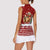 Syria Christmas Women Sleeveless Polo Shirt with Golden Eagle Emblem Christmas Camel Scene - Wonder Print Shop