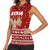 Syria Christmas Women Sleeveless Polo Shirt with Golden Eagle Emblem Christmas Camel Scene - Wonder Print Shop