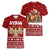 Syria Christmas Women V-Neck T-Shirt with Golden Eagle Emblem Christmas Camel Scene - Wonder Print Shop