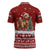 Syria Christmas Zipper Polo Shirt with Golden Eagle Emblem Christmas Camel Scene - Wonder Print Shop