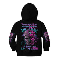 I Am The Storm Skull Rose Kid Hoodie - Wonder Print Shop