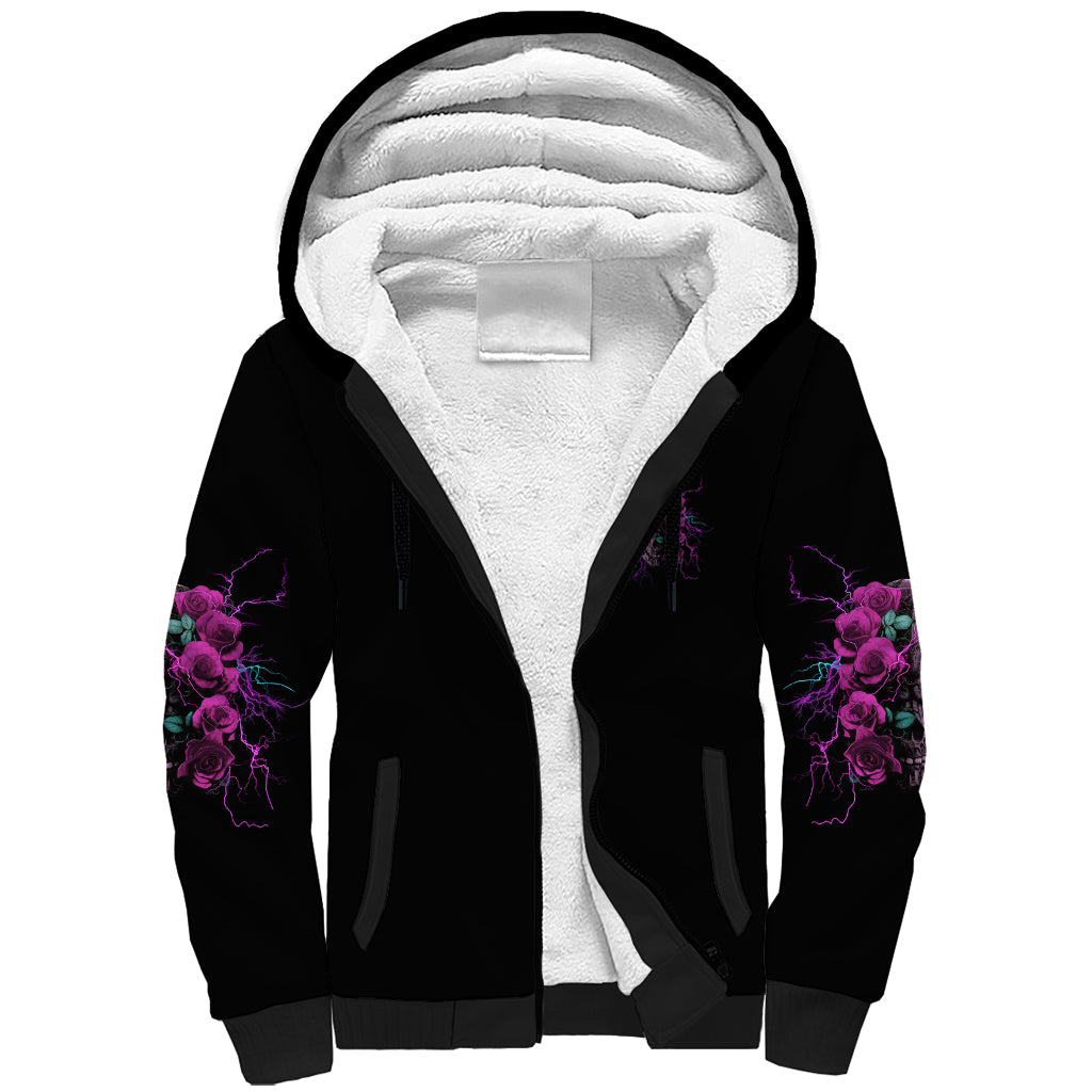 I Am The Storm Skull Rose Sherpa Hoodie - Wonder Print Shop