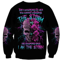 I Am The Storm Skull Rose Sweatshirt - Wonder Print Shop
