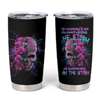 I Am The Storm Skull Rose Tumbler Cup - Wonder Print Shop