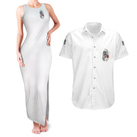 P Me Off Tattooed Skull Rose Couples Matching Tank Maxi Dress and Hawaiian Shirt - Wonder Print Shop