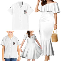 P Me Off Tattooed Skull Rose Family Matching Mermaid Dress and Hawaiian Shirt - Wonder Print Shop
