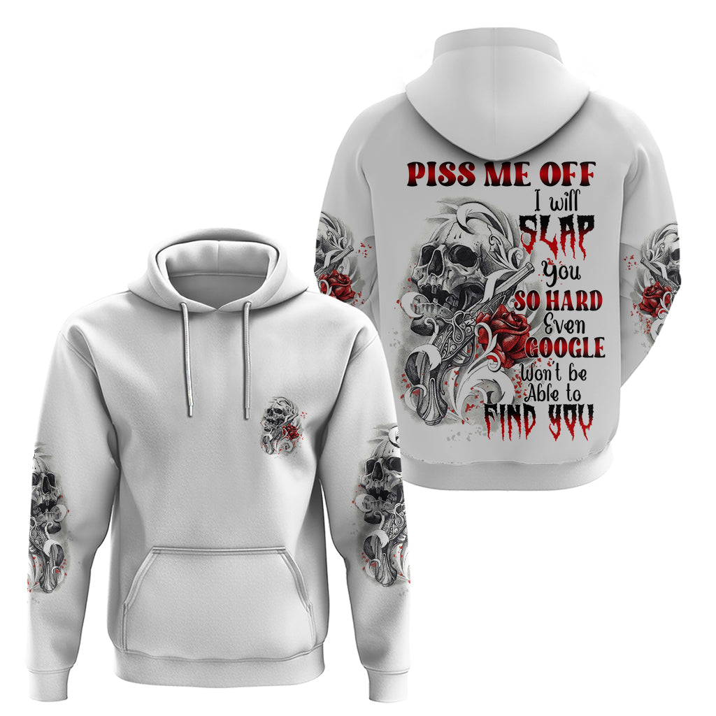 P Me Off Tattooed Skull Rose Hoodie - Wonder Print Shop