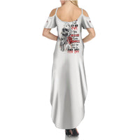 P Me Off Tattooed Skull Rose Summer Maxi Dress - Wonder Print Shop